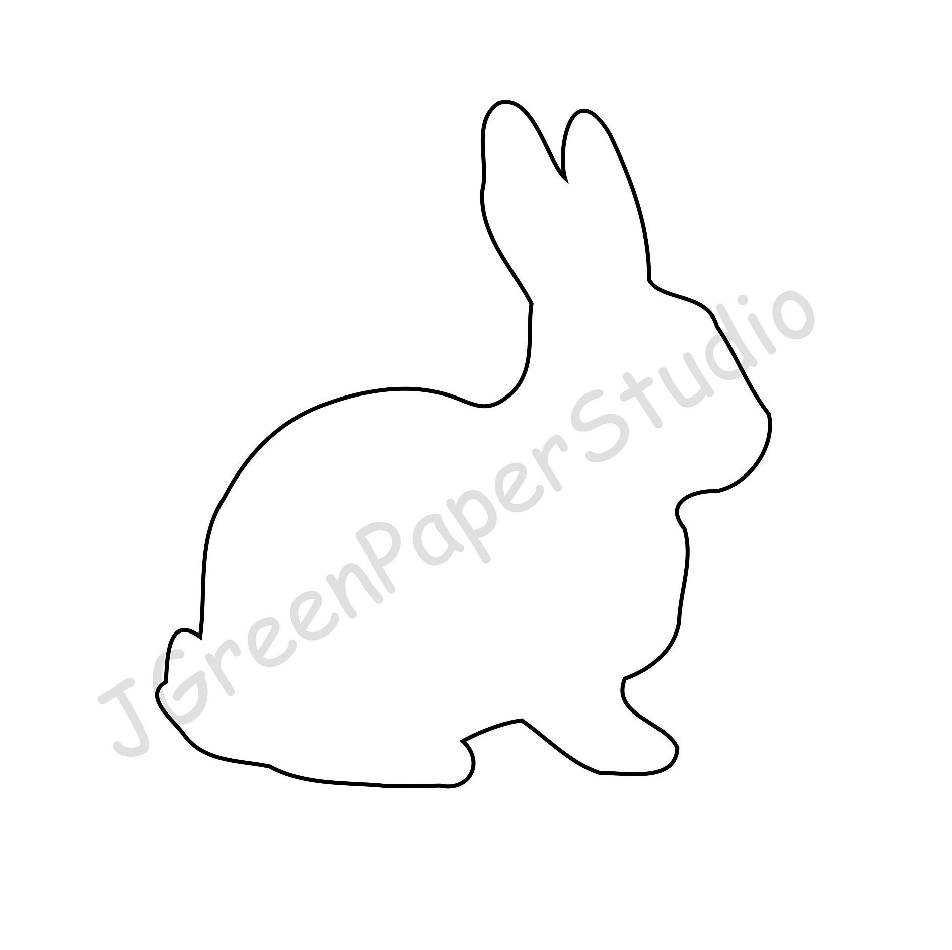 Printable Bunny Rabbit Template