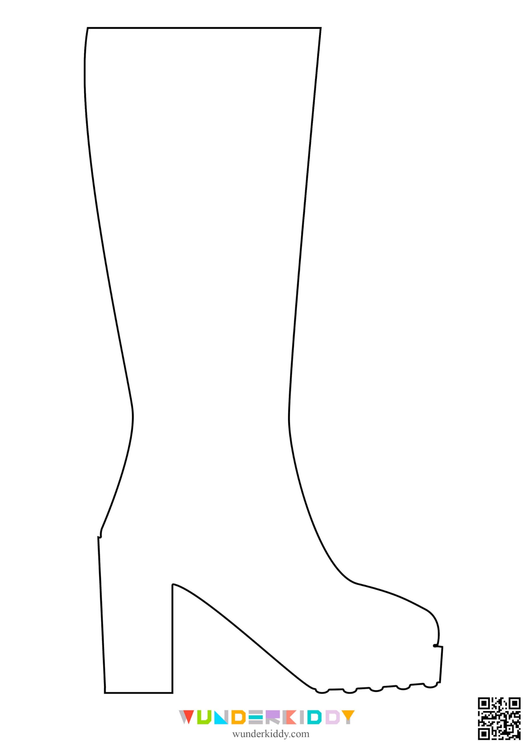 Printable Rain Boots Pattern Template For Craft Ideas