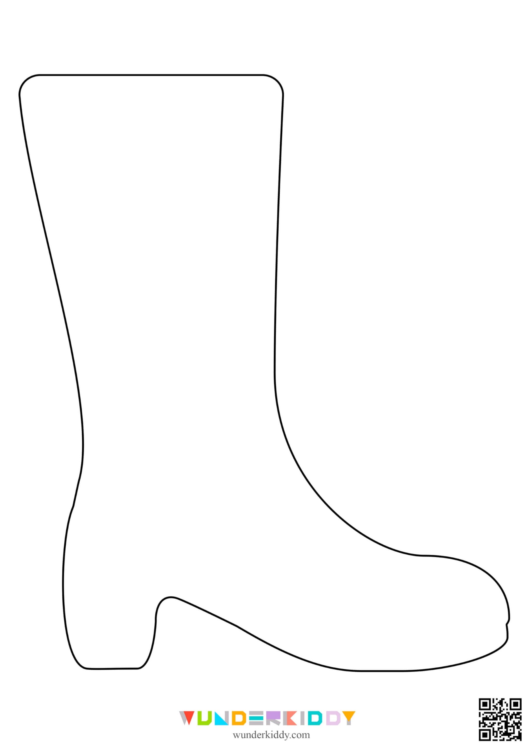 Printable Rain Boots Pattern Template For Craft Ideas