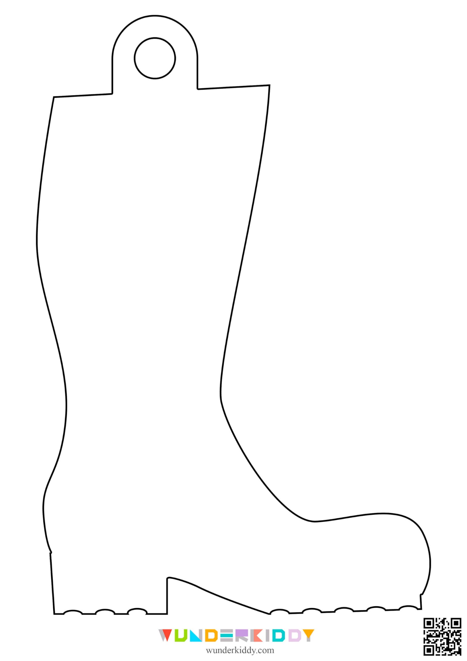 Printable Rain Boots Pattern Template For Craft Ideas