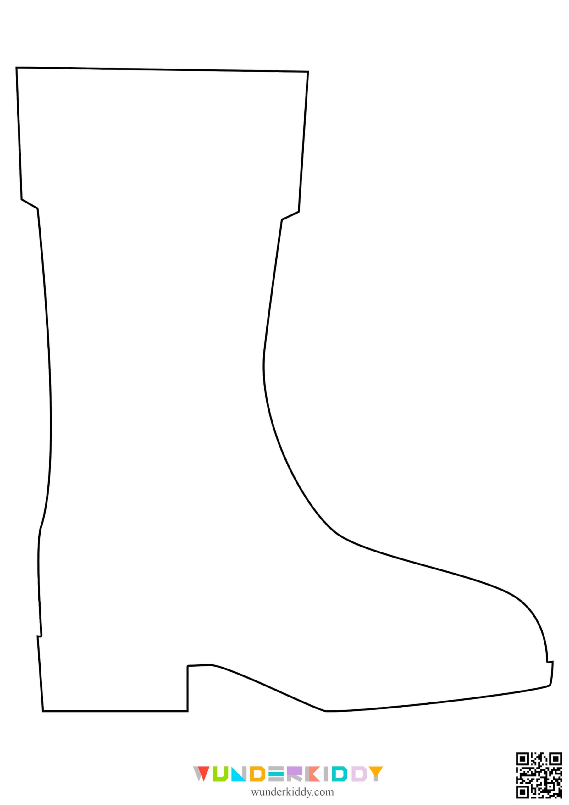 Printable Rain Boots Pattern Template For Craft Ideas