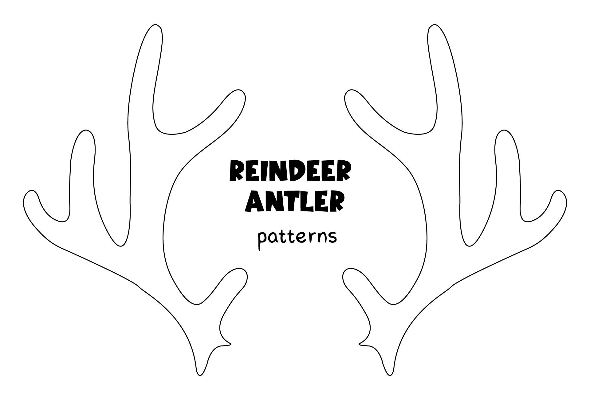 Printable Reindeer Antler Patterns Reindeer Craft Paper Pattern Free Reindeer Antlers
