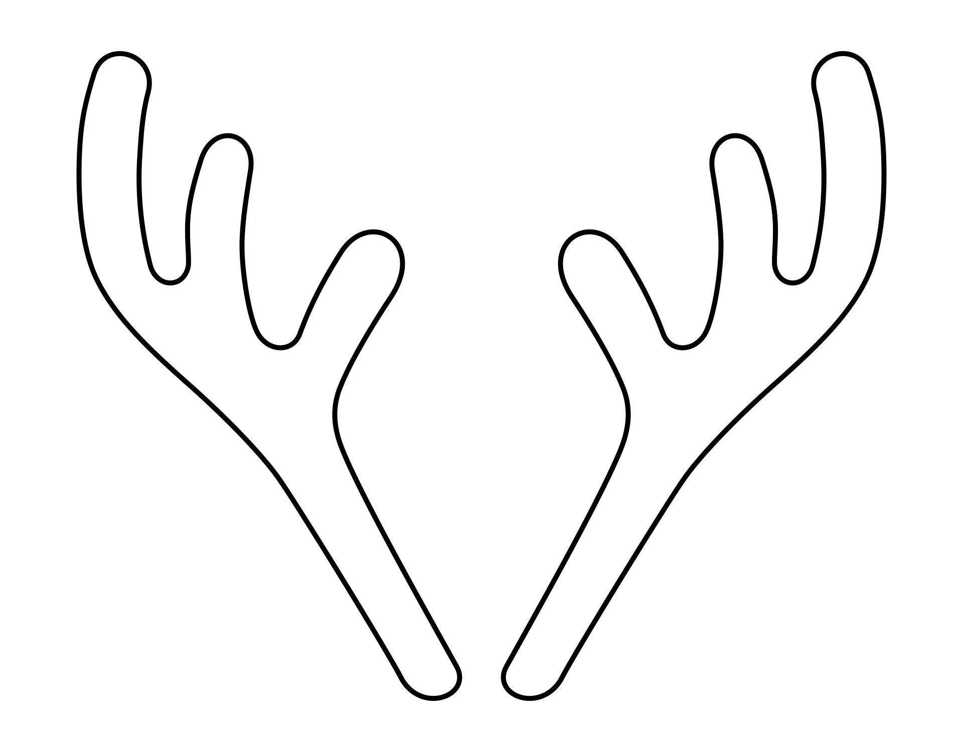 Reindeer Antlers Printable Template