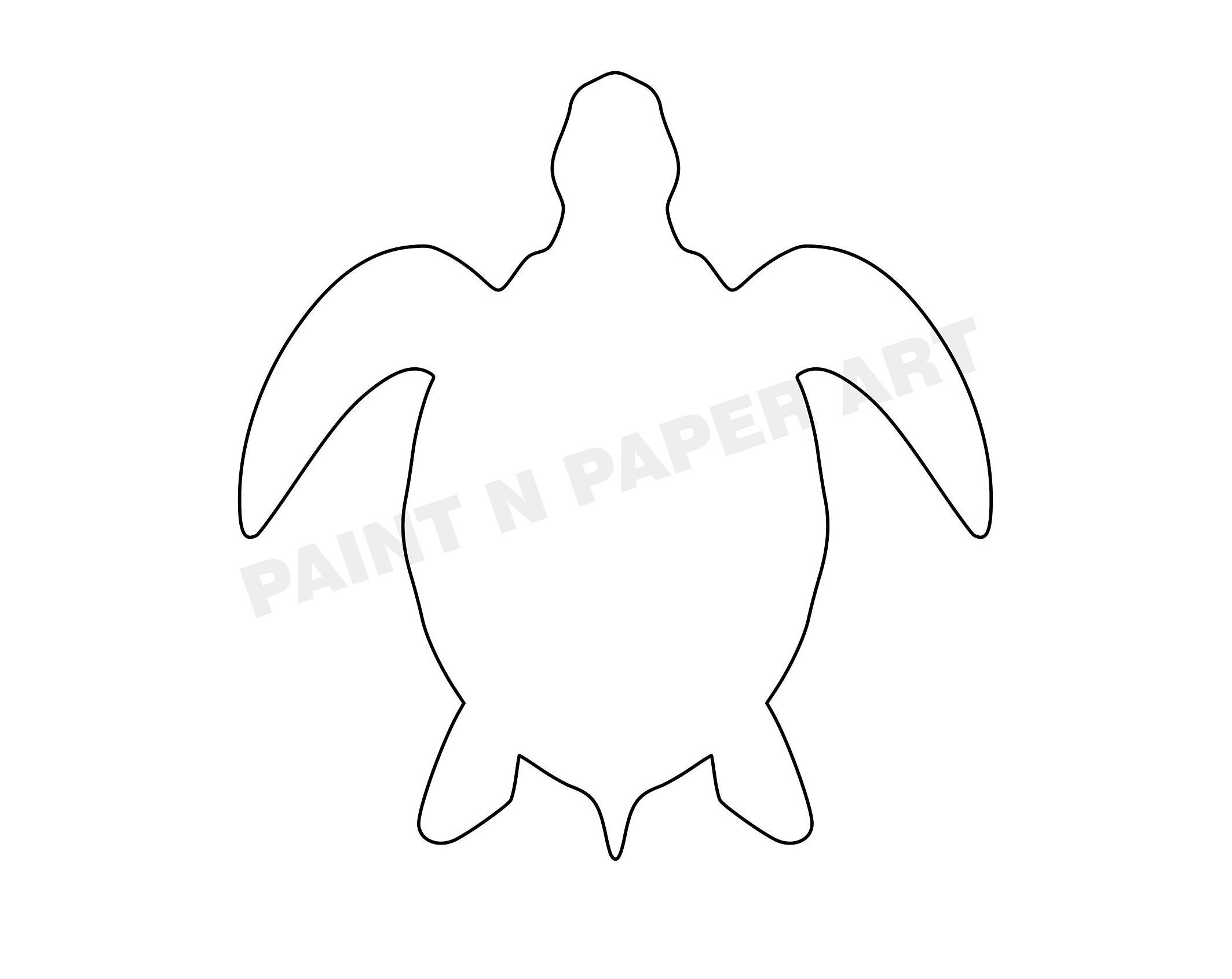 Printable Sea Turtle Template PDF Digital Download Download Turtle School Projects Kids Crafts 7 Inch Sea Turtle Etsy Sweden