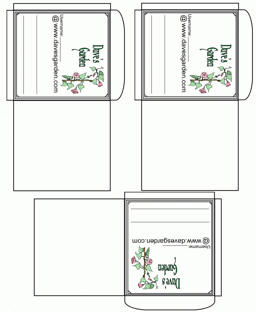 Printable Seed Packets Seed Packet Template Seed Packets Garden Labels