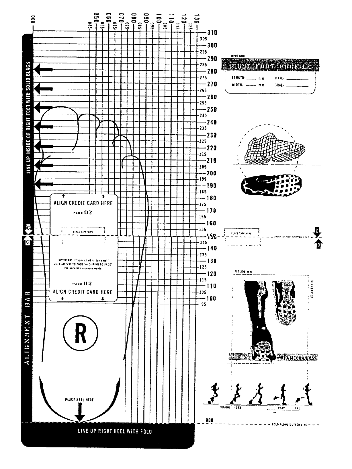 Printable Foot Size Template