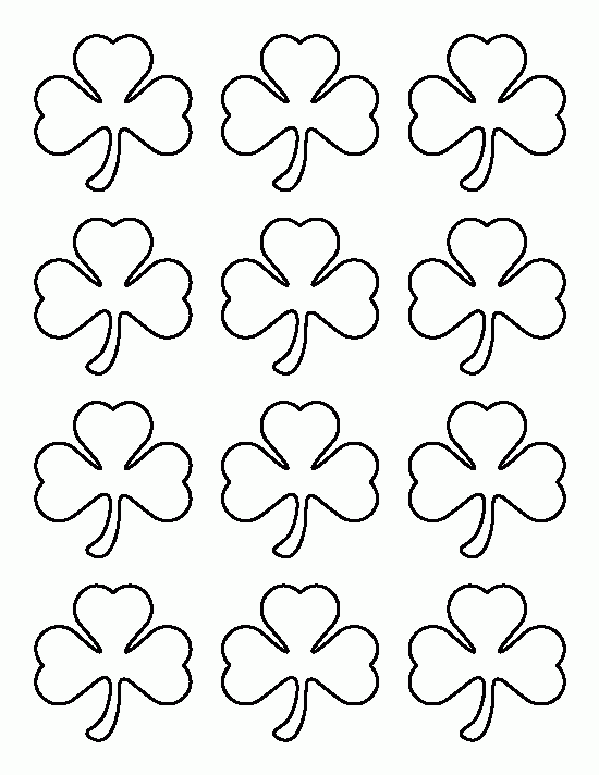 Printable Small Shamrock Template