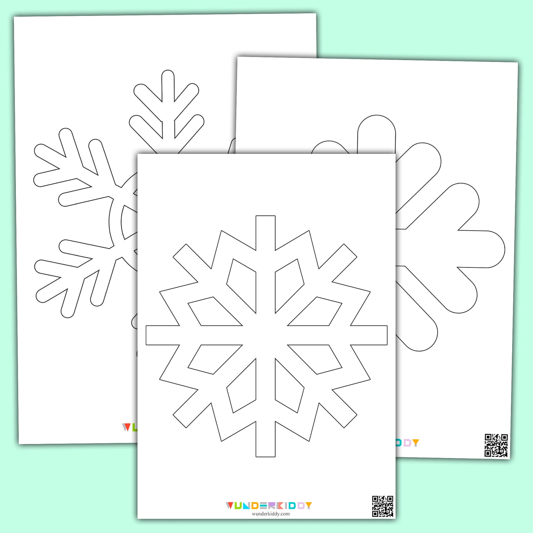 Printable Snowflake Template For Kindergarten