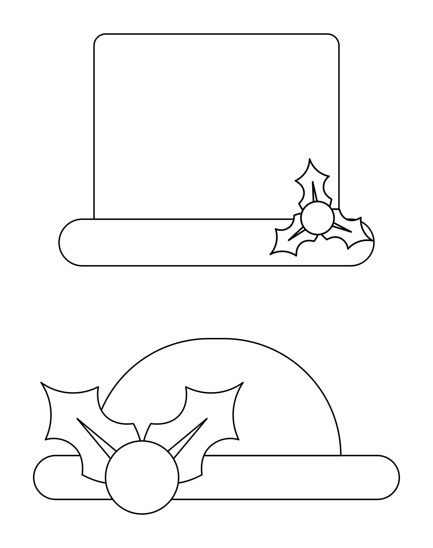 Snowman Hat Template Printable
