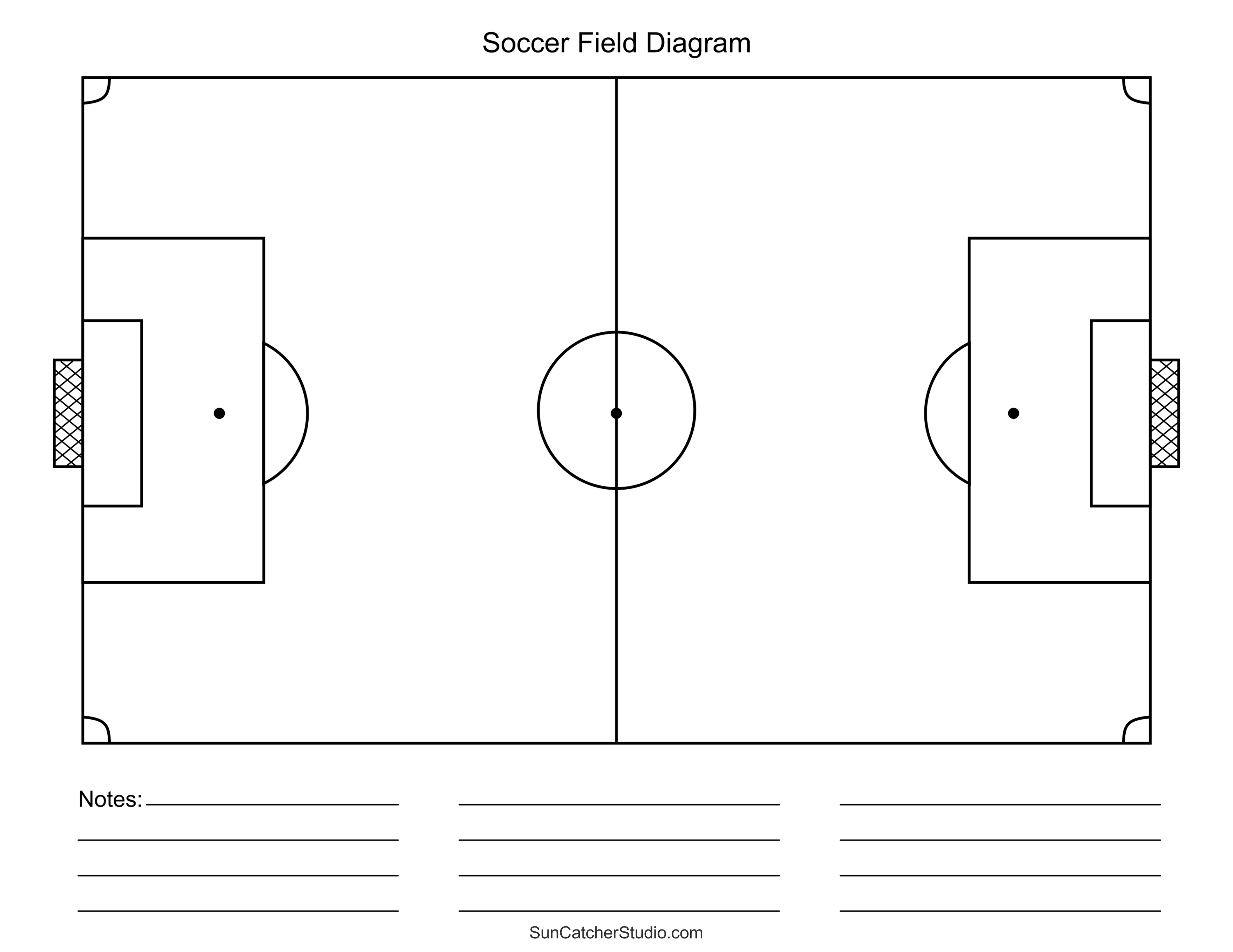 Printable Soccer Field Diagrams Templates DIY Projects Patterns Monograms Designs Templates