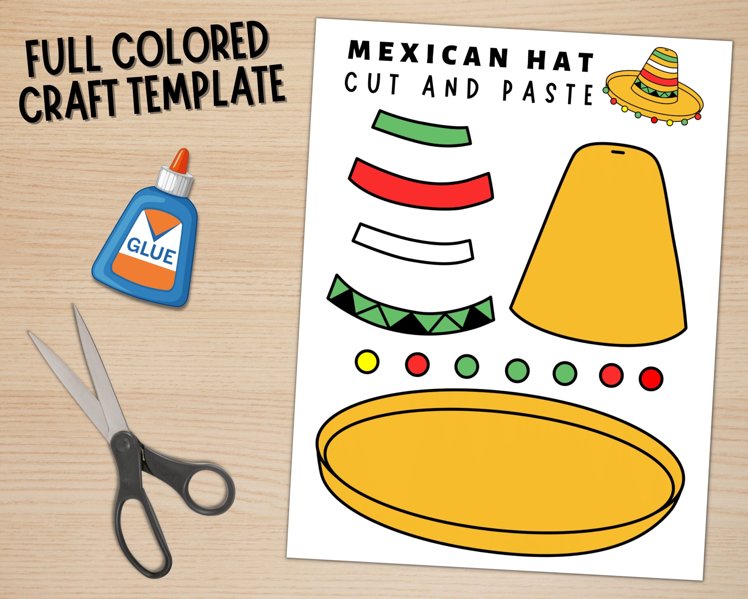 Printable Cut Out Sombrero Template
