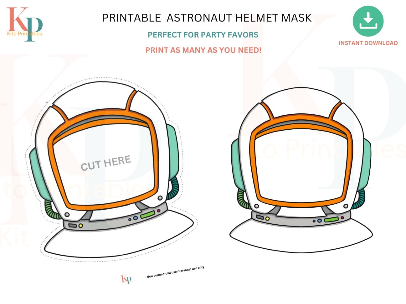 Printable Astronaut Helmet Cut Out Template