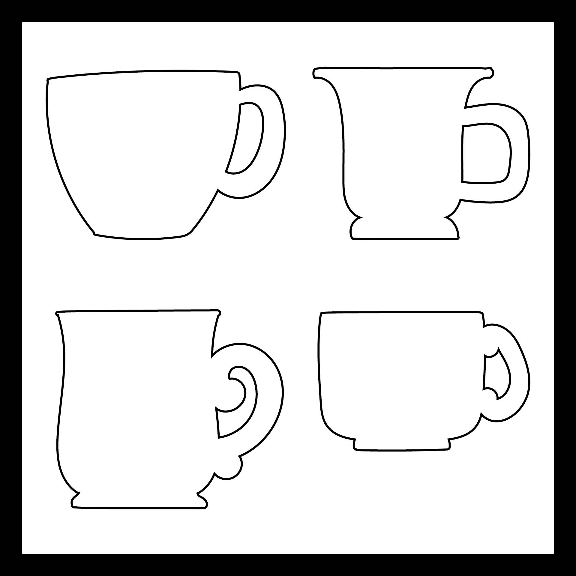 Printable Tea Cup Template Diy Felt Christmas Ornaments Mug Rug Patterns Felt Crafts Christmas