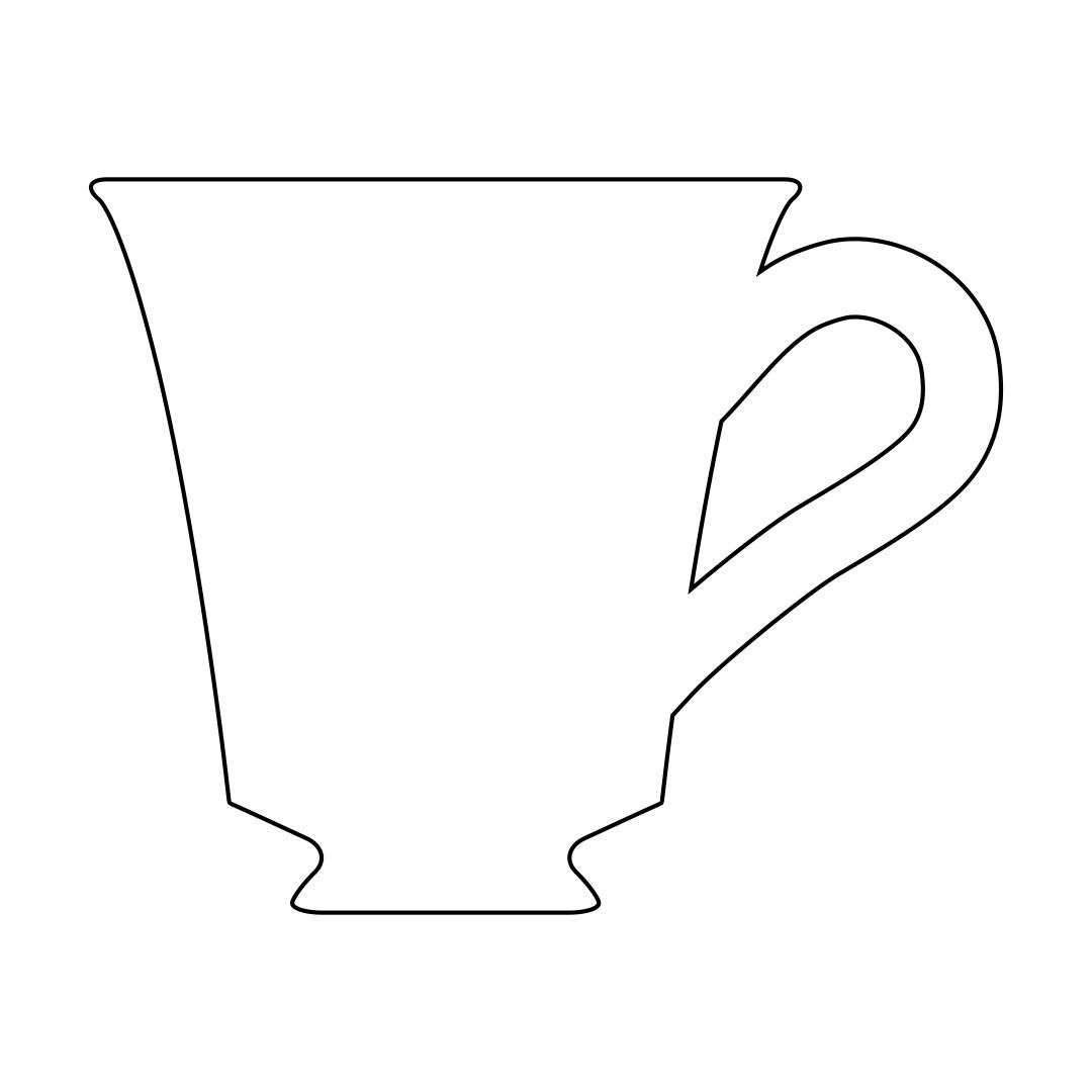 Printable Outline Mug Template