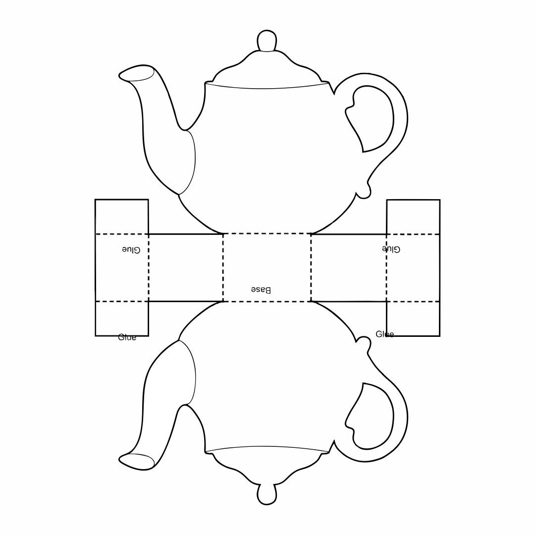 Printable Teapot Templates Paper Tea Cups Free Printable Crafts Teapot Crafts