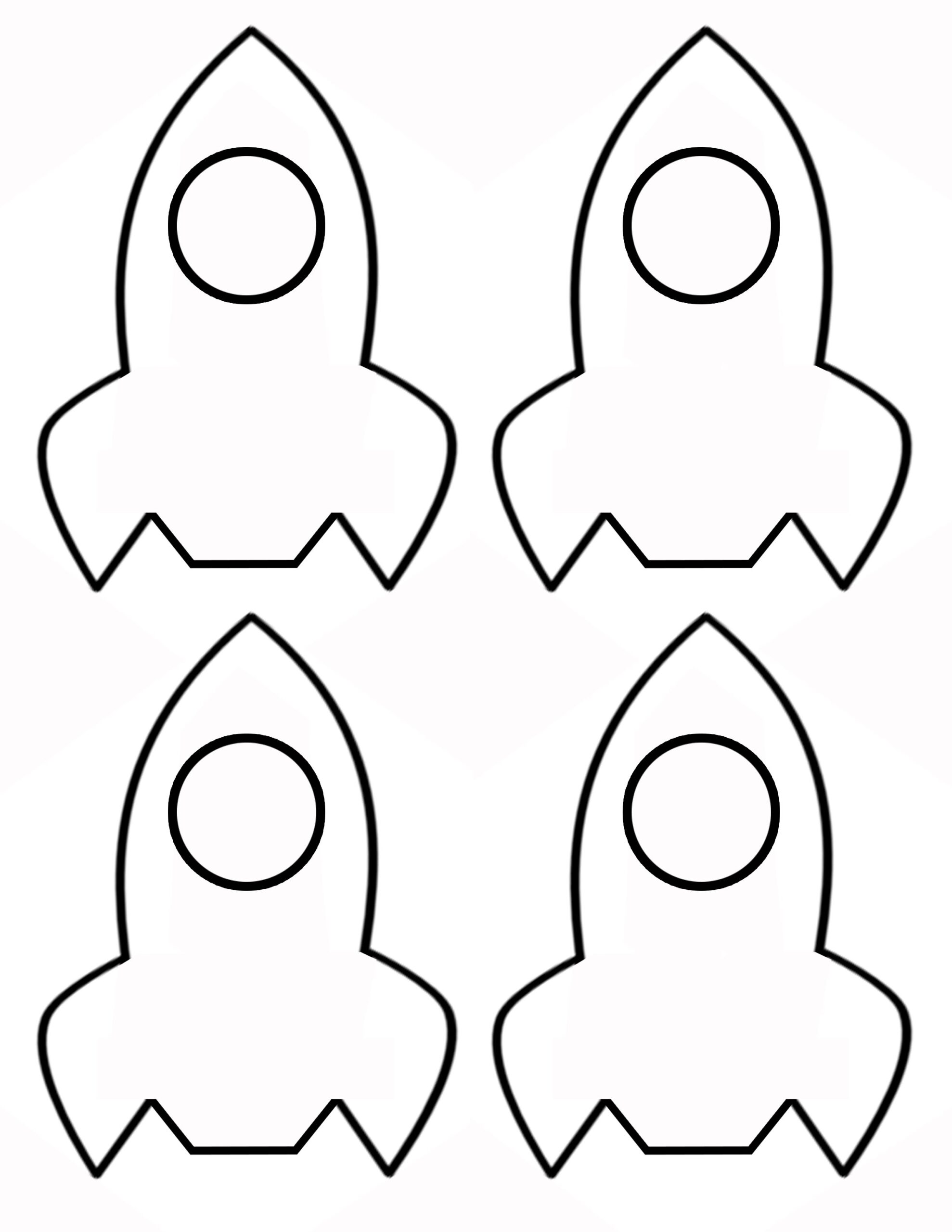 Blank Printable Rocket Template