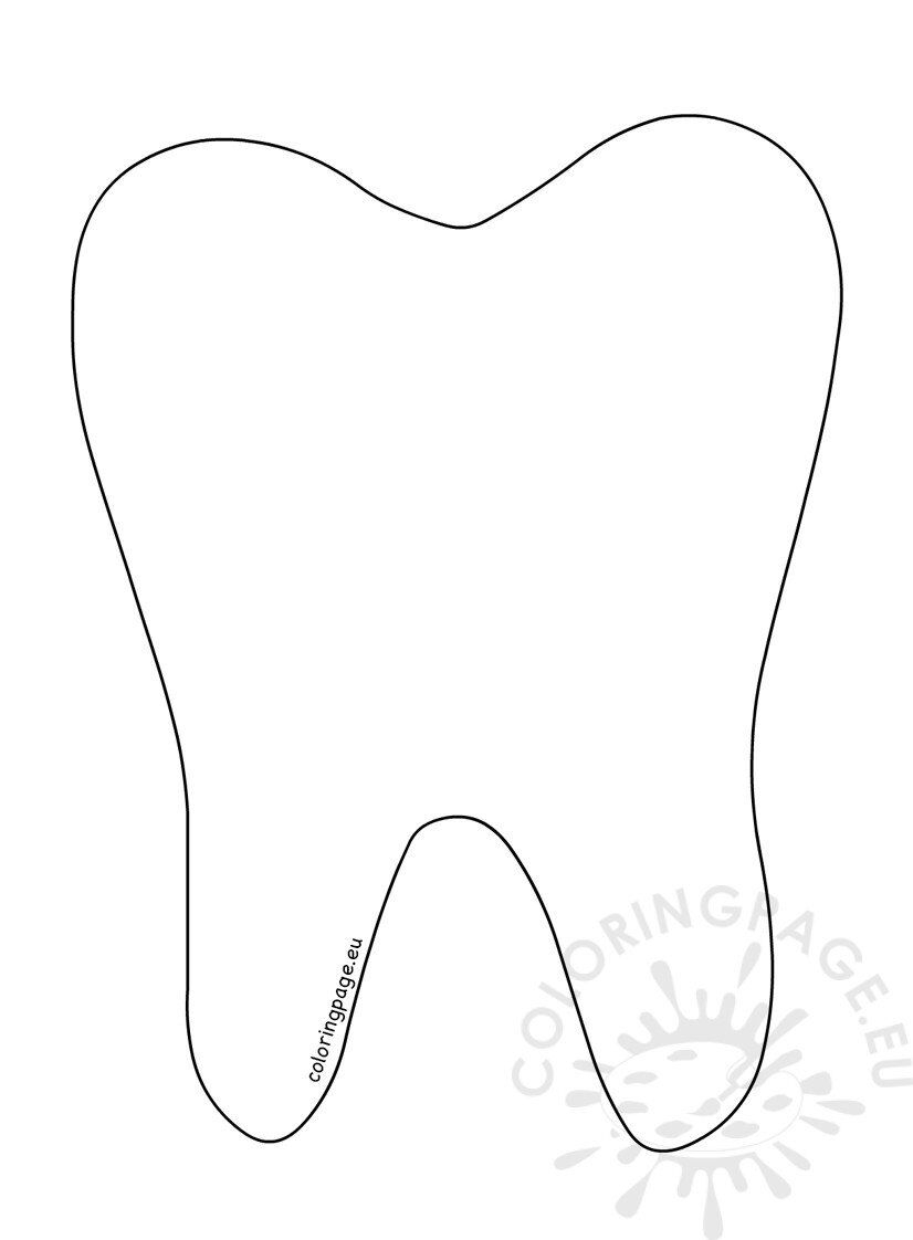 Preschool Printable Tooth Template