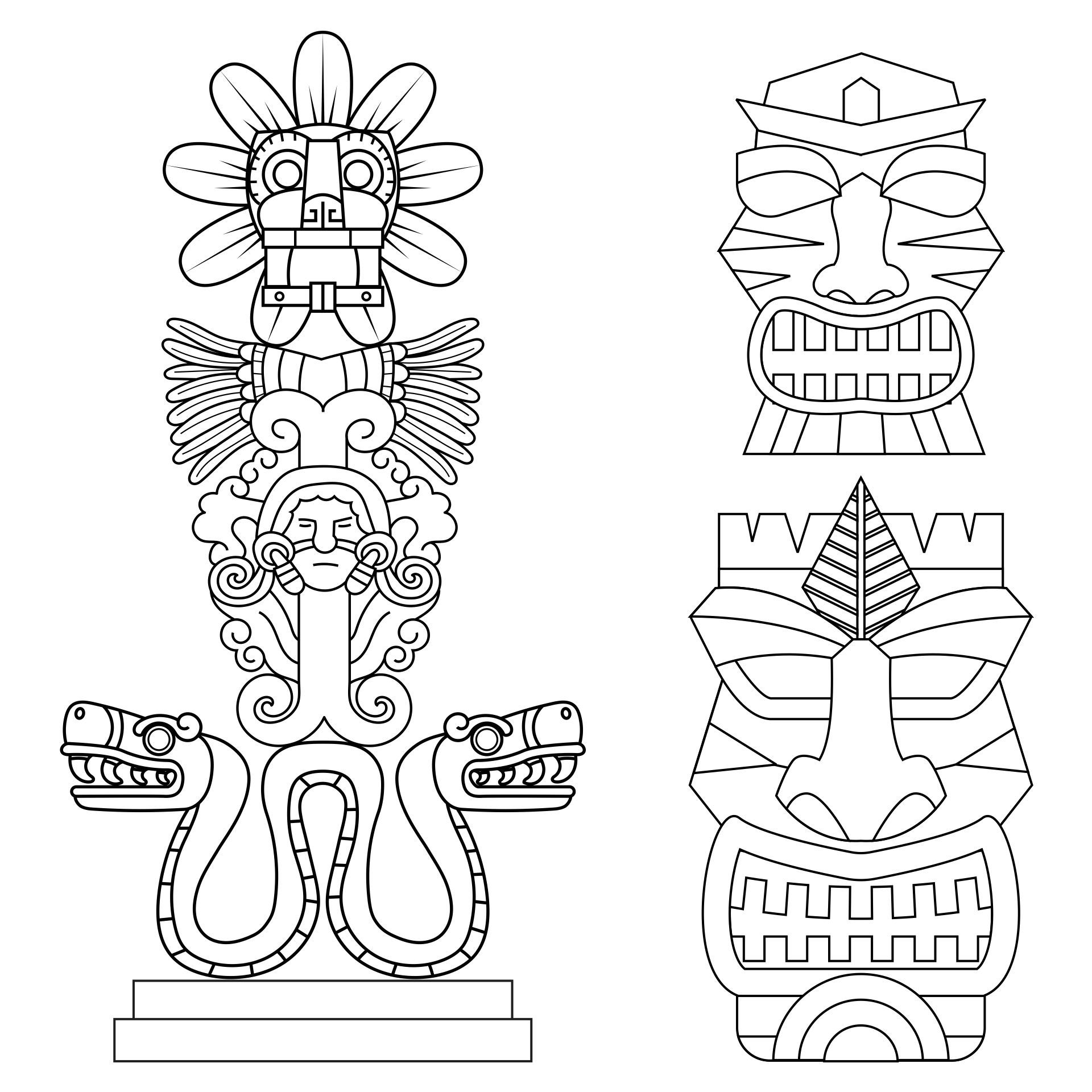 Printable Totem Pole Design Template Totem Pole Native American Totem Poles Totem Pole Art