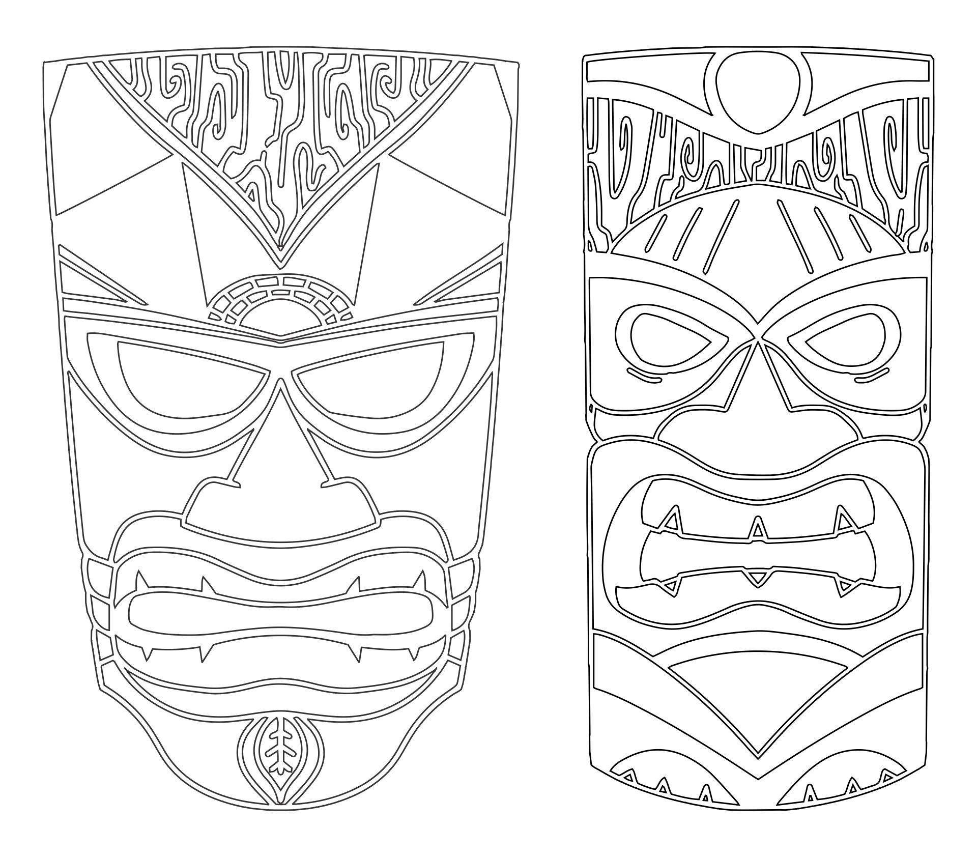 Printable Totem Pole Drawing Templates Totem Pole Art Totem Pole Totem