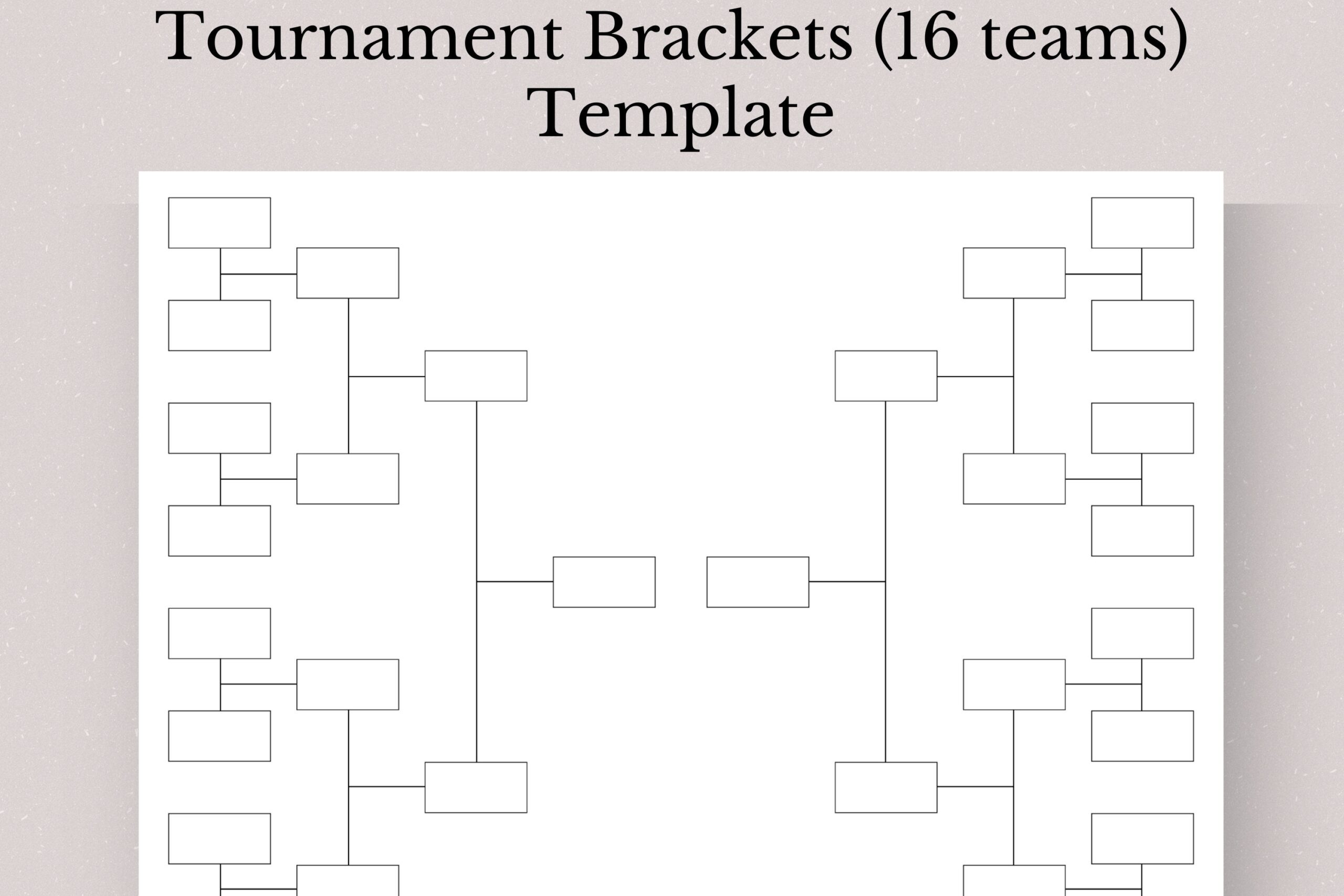 Printable Blank Bracket Template