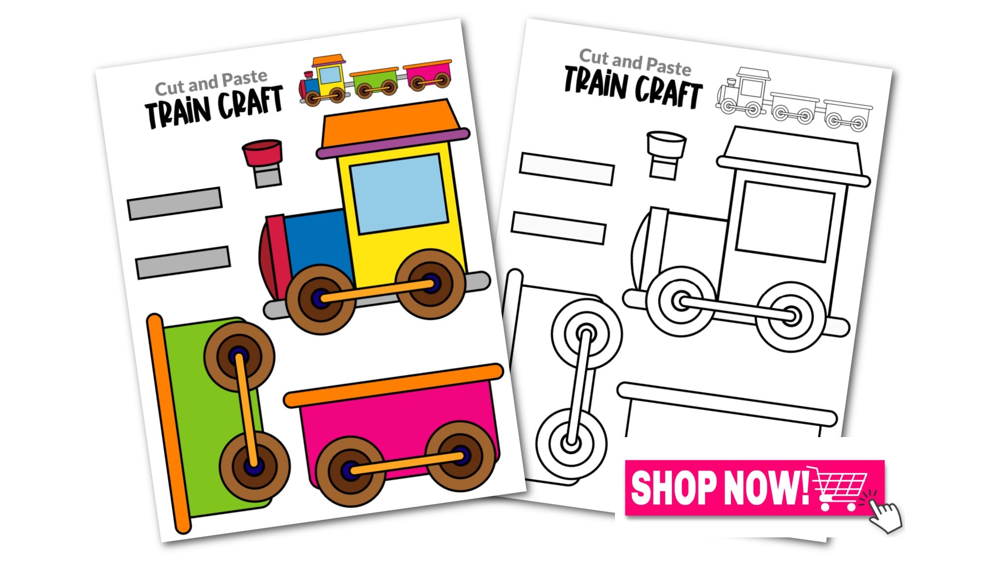 Printable Train Cut Out Template