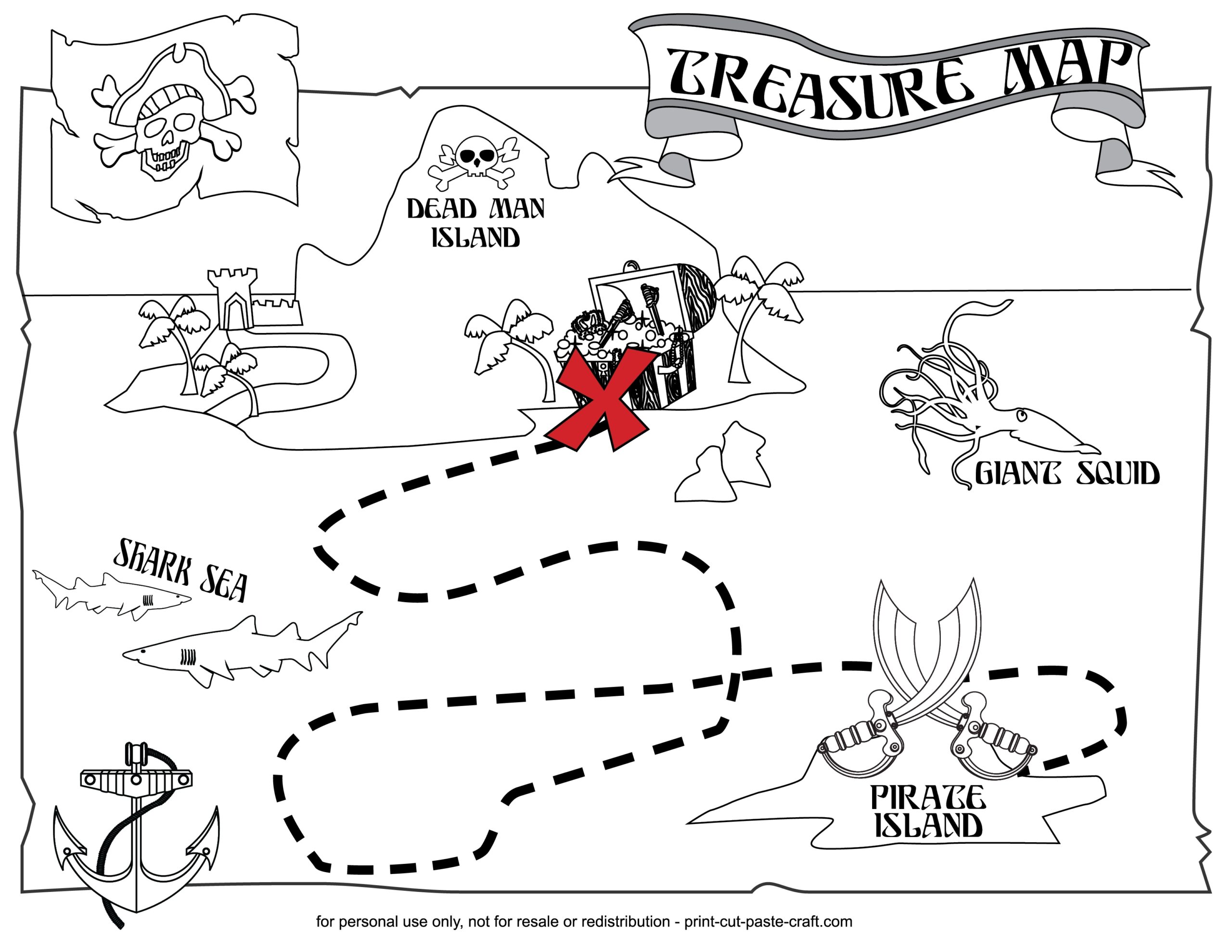 Printable Treasure Map Template