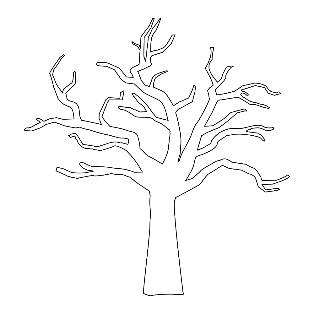 Printable Tree Template Leaf Coloring Page Tree Outline Tree Templates