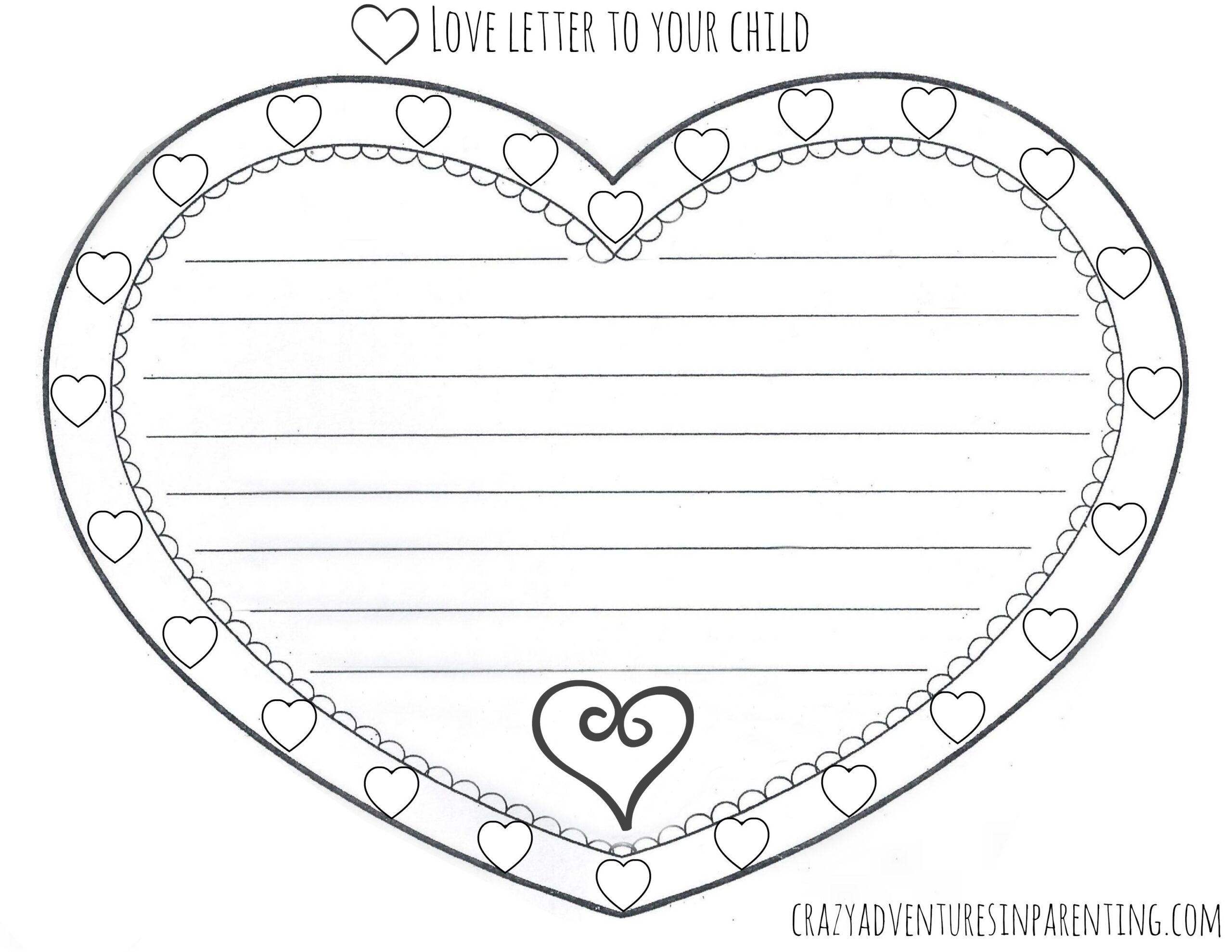 Printable Valentine'S Day Letter Template