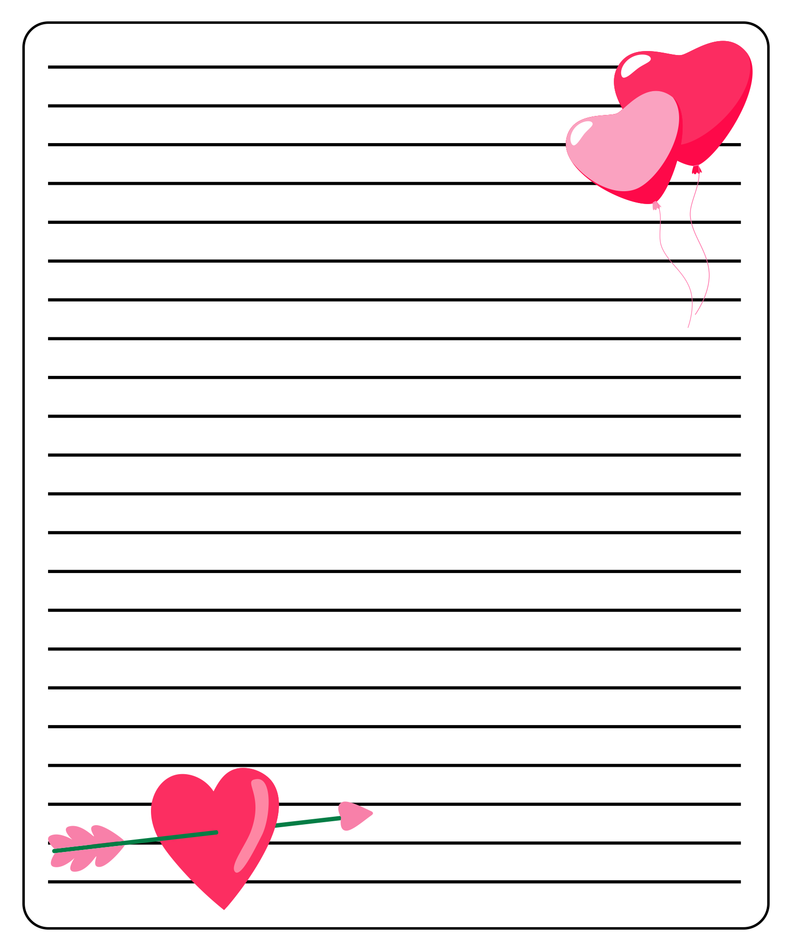 Printable Valentine Stationery Template Valentines Letter Free Printable Stationery Valentines Day Love Letters