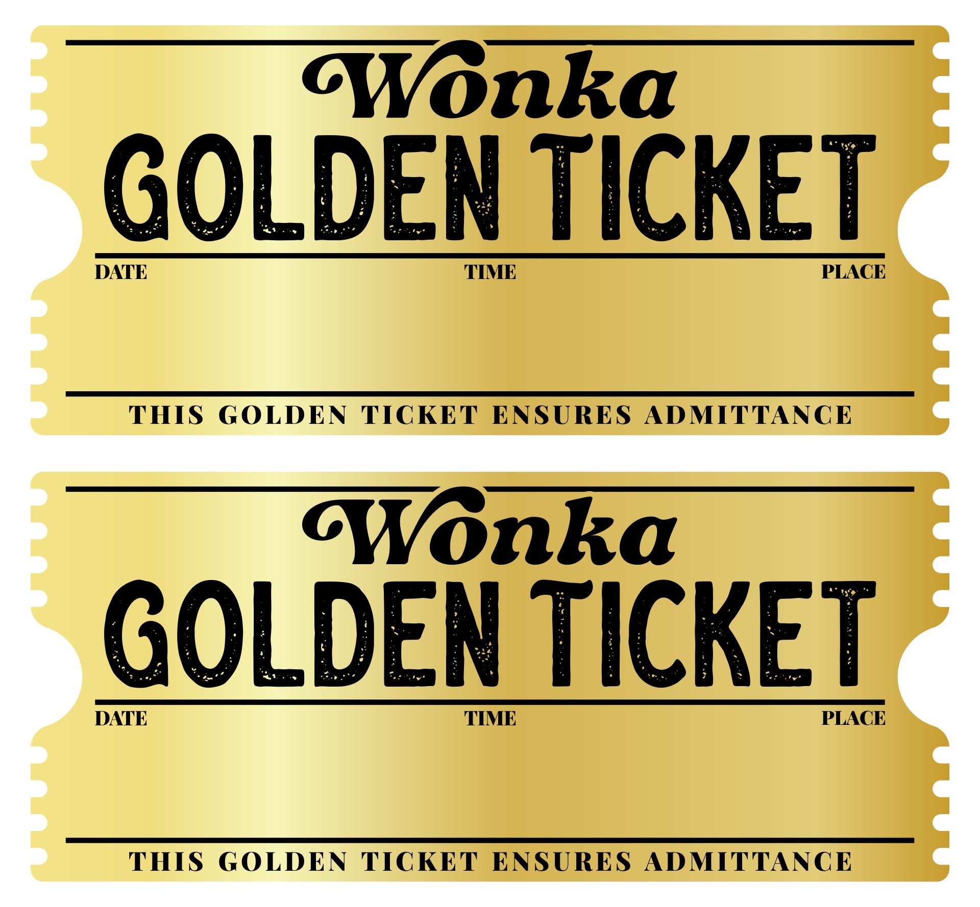 Printable Wonka Golden Ticket Template Golden Ticket Template Ticket Template Golden Ticket