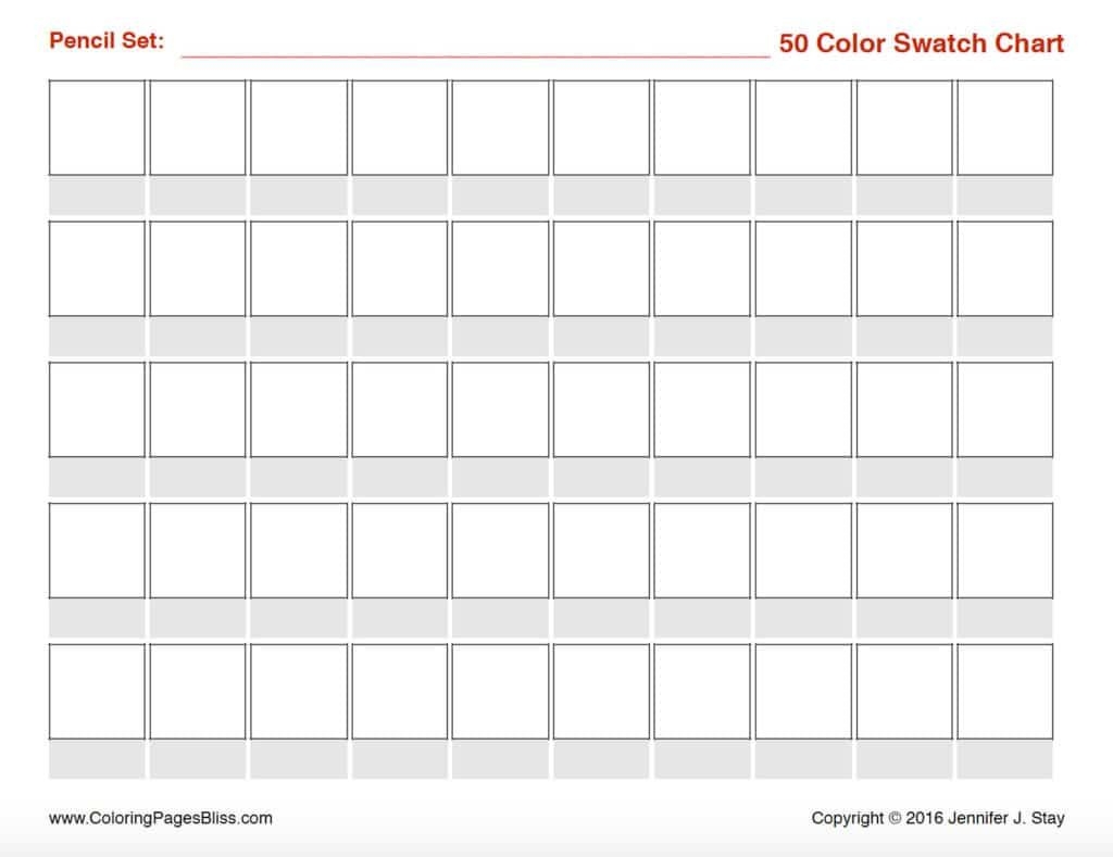 Prismacolor Premier Colored Pencil Swatch Charts Color Wheel Worksheet Colored Pencils Prismacolor