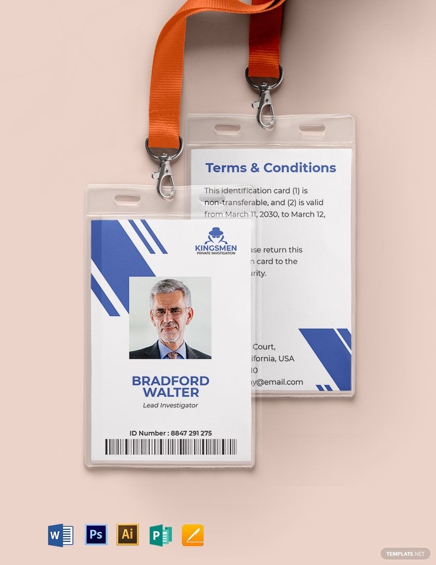 Printable Detective Id Card Template