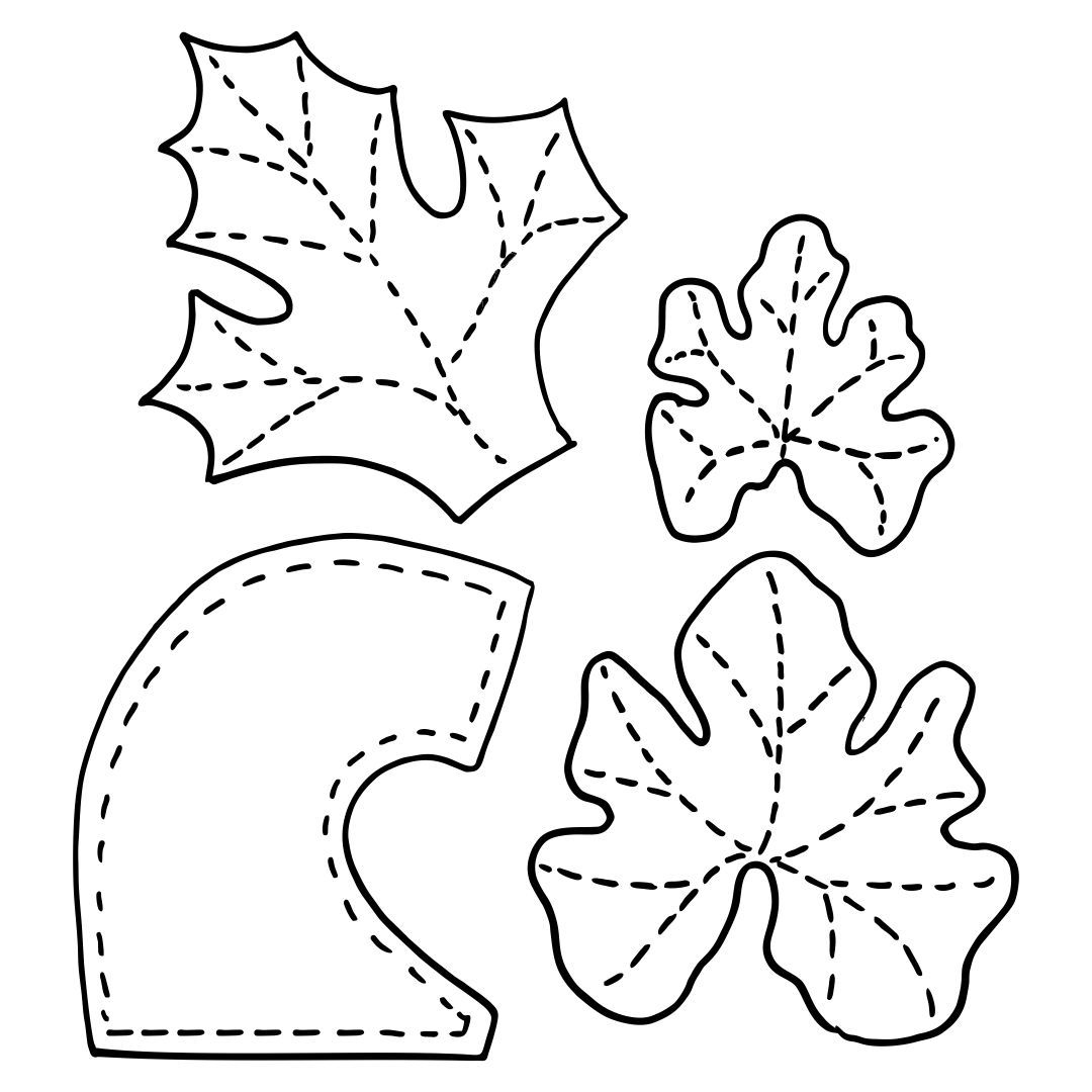 Pumpkin Stem And Leaf Pattern Leaf Template Printable Leaf Template Pumpkin Leaves