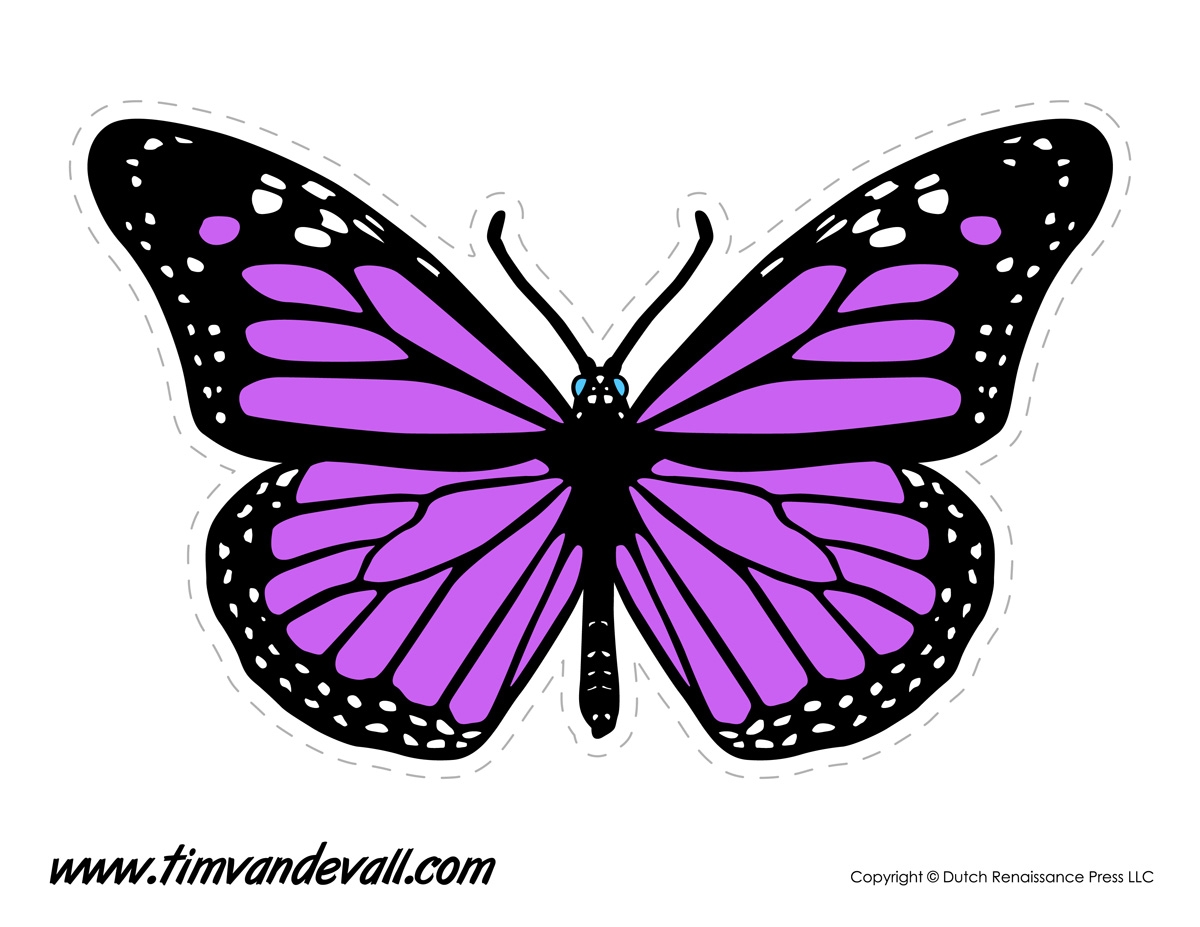 Printable Purple Butterfly Template