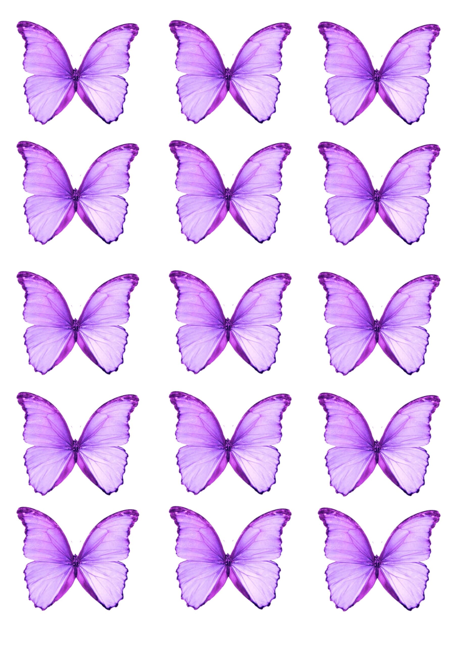 Printable Purple Butterfly Template