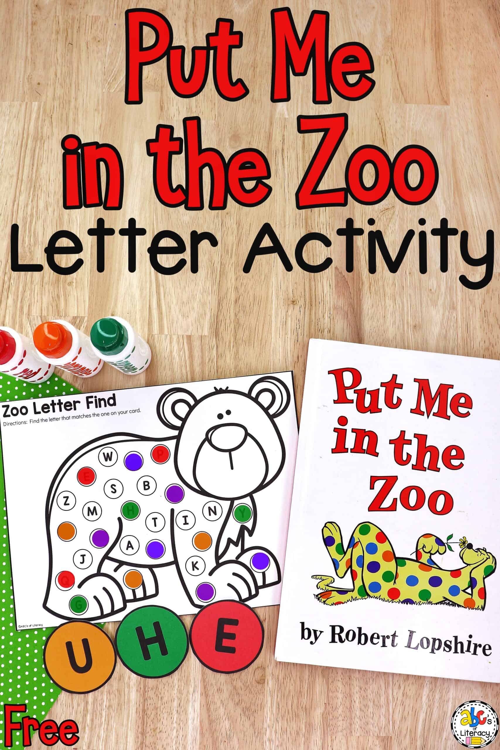 Put Me In The Zoo Printable Template