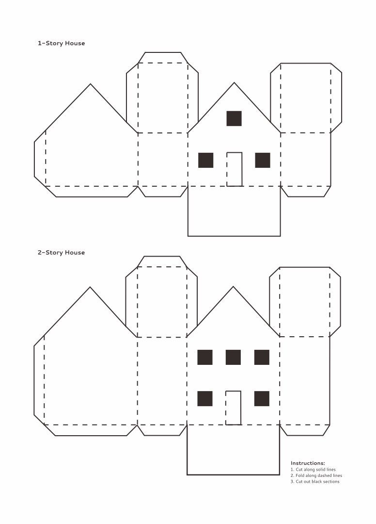Cut Out Printable House Template