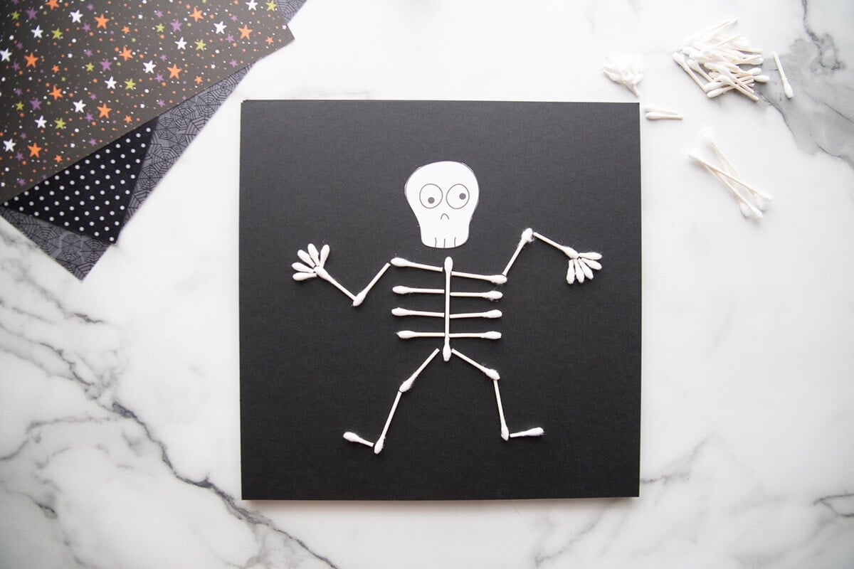 Printable Q Tip Skeleton Template