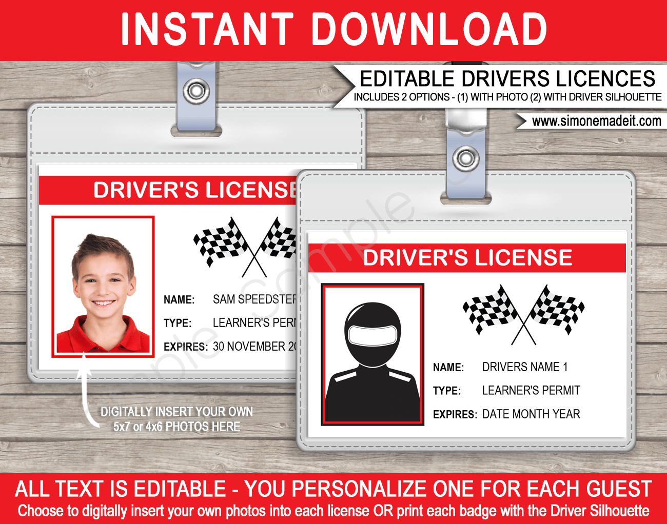 Free Printable Drivers License Template