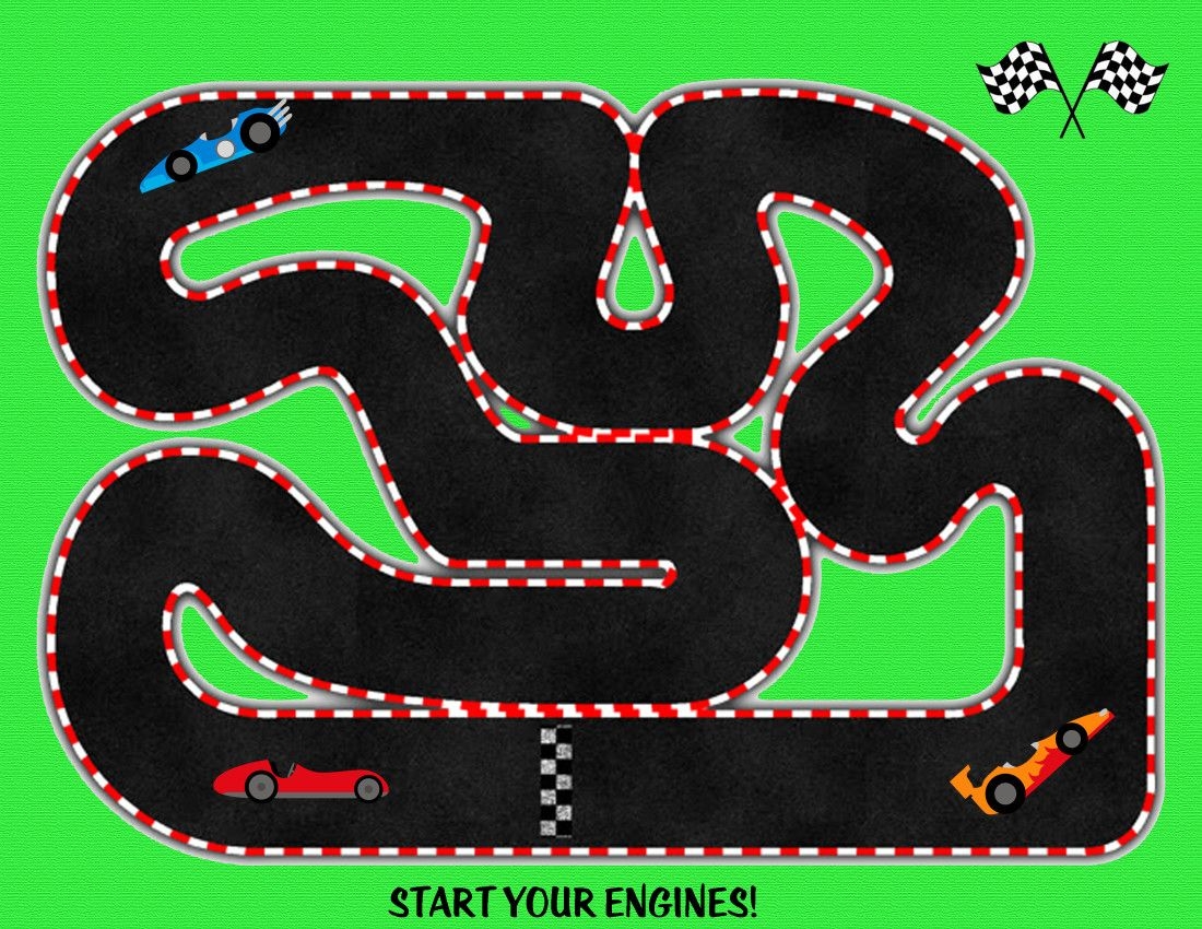 Race Track Printable Free Time Frolics Car Tracks For Kids Playmat Sewing Projects