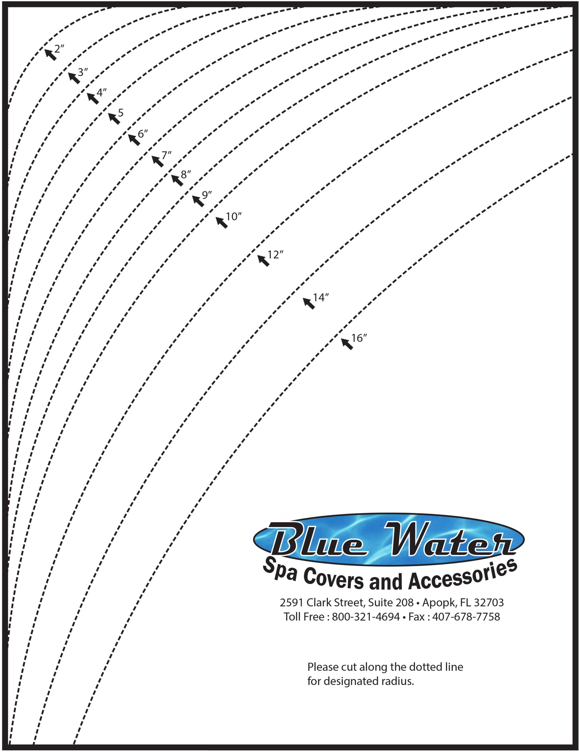 Corner Radius Template Printable