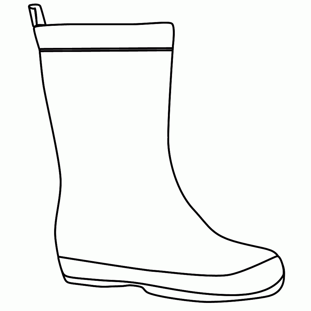 Printable Rain Boot Template