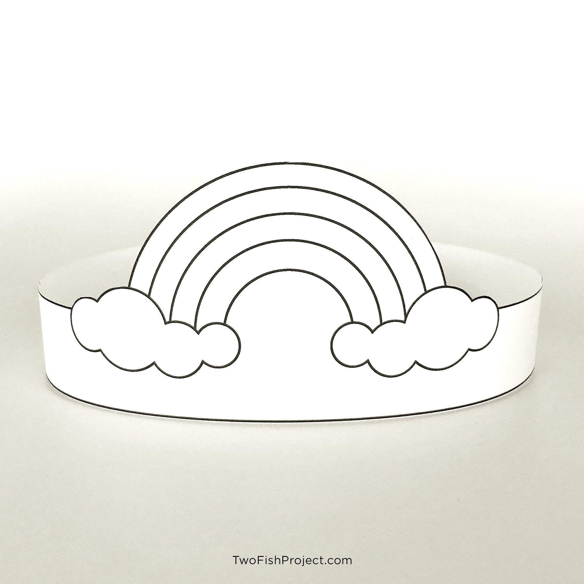 Printable Rainbow Crown Template