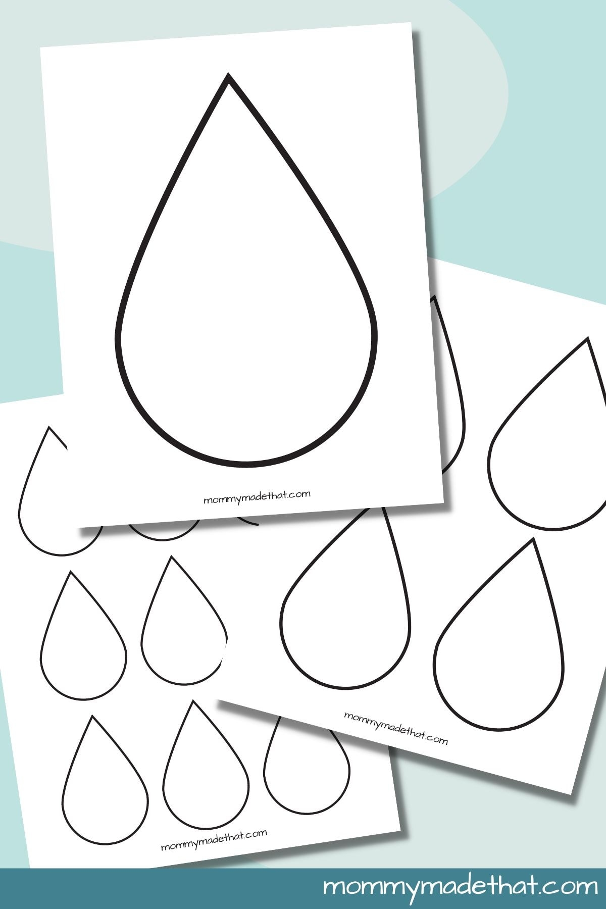Printable Cut Out Raindrop Template