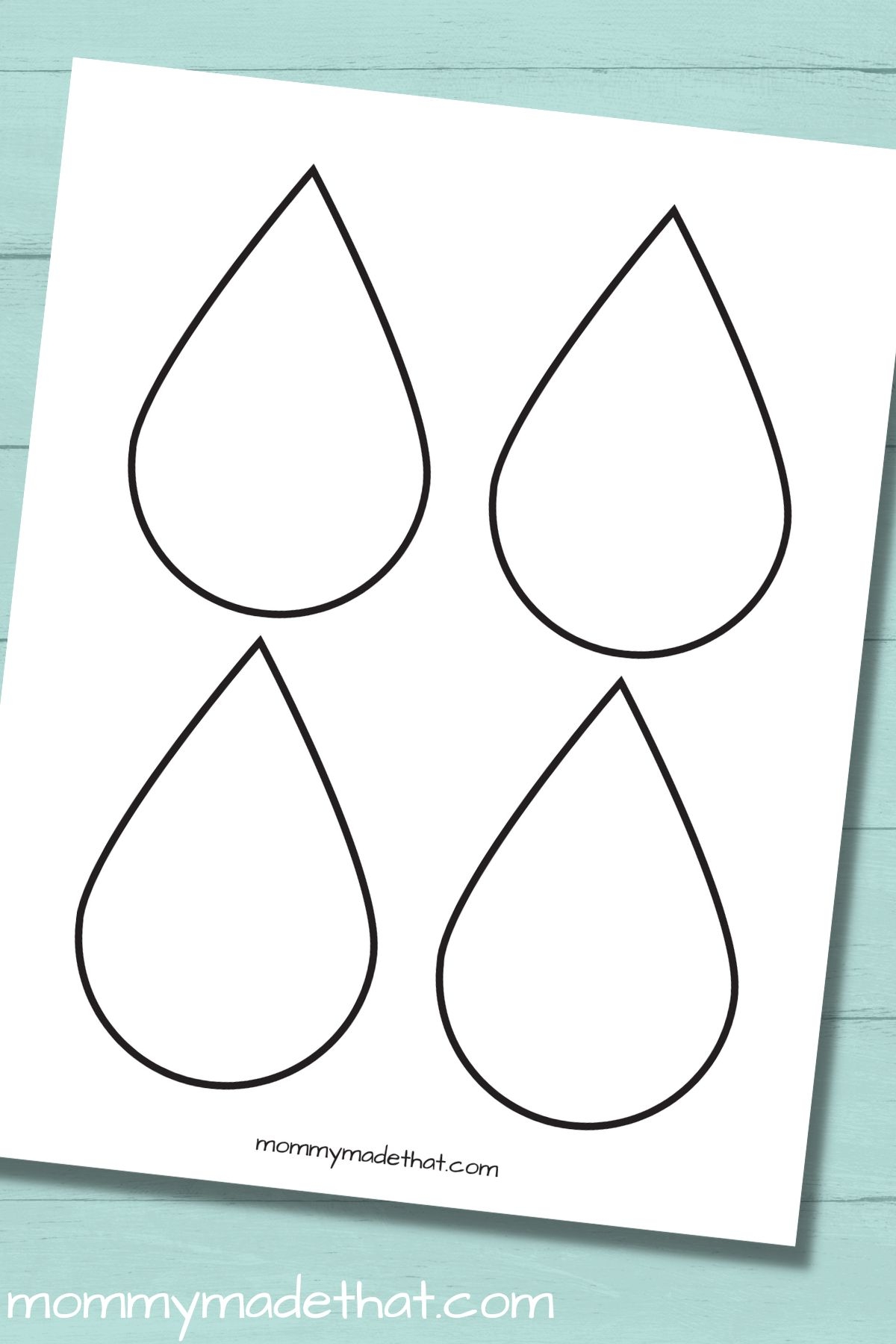 Free Printable Raindrop Template