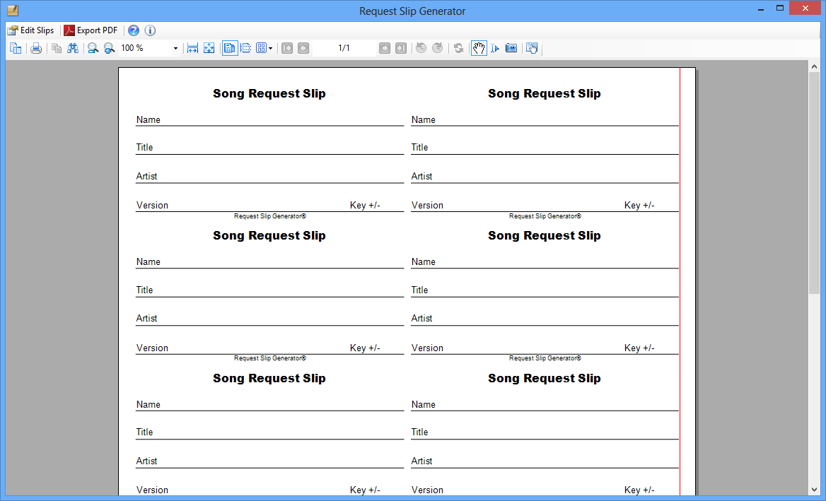 Request Slip Generator 1 0 Download Free 
