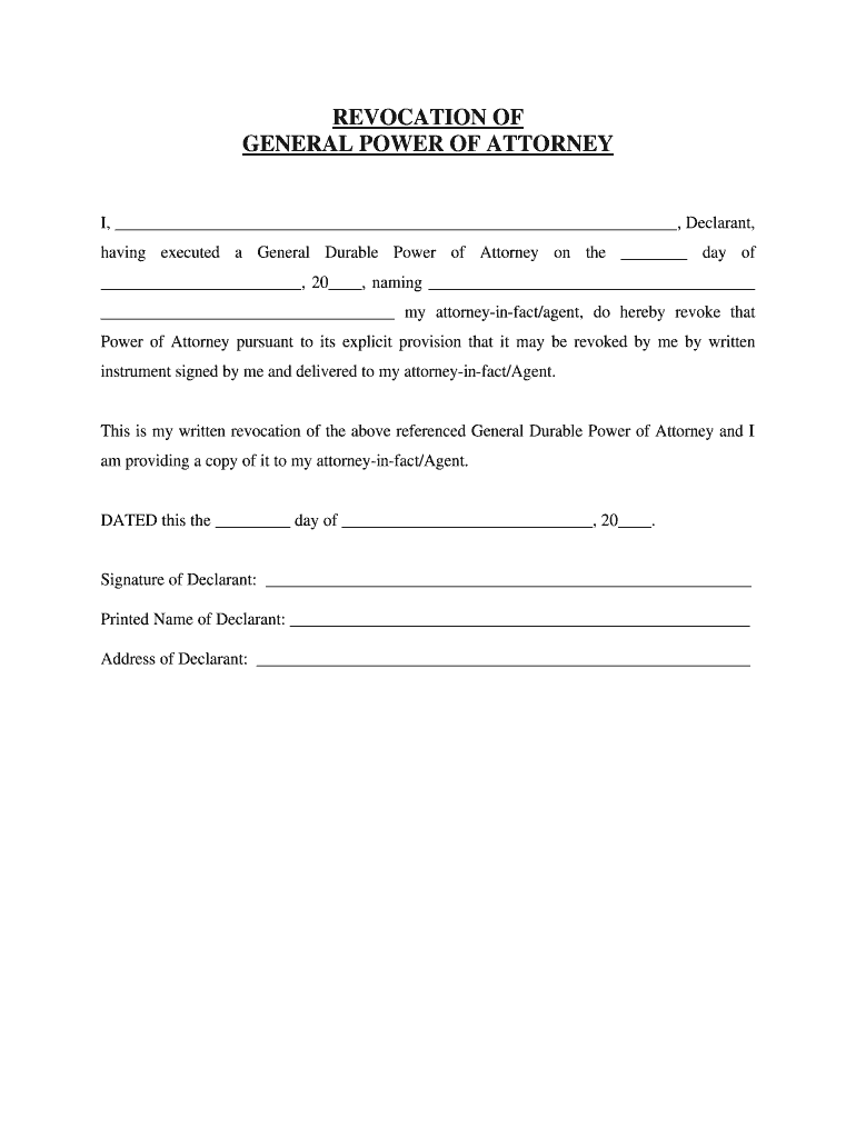 Printable Power Of Attorney Resignation Letter Template