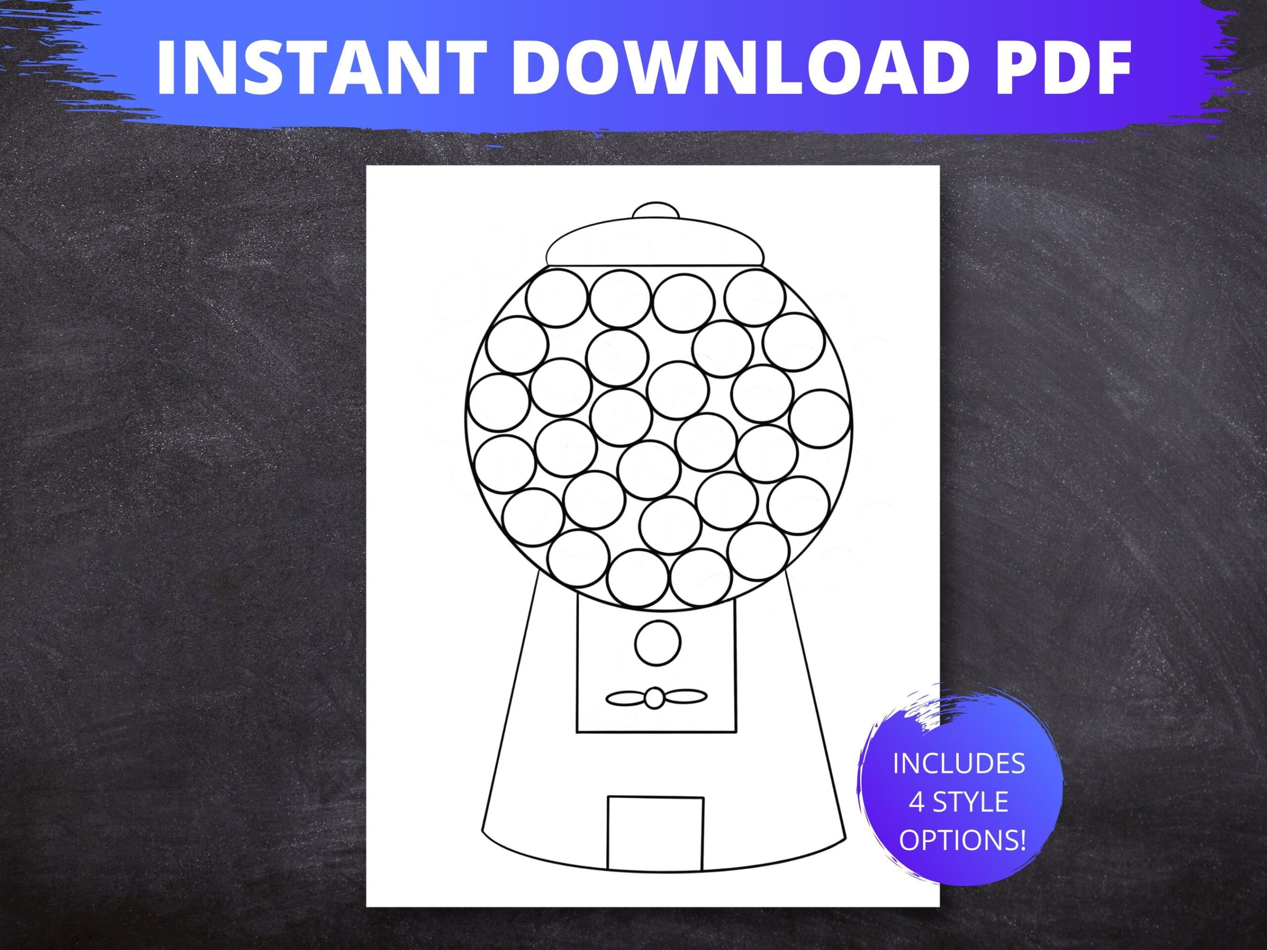Gumball Machine Printable Template