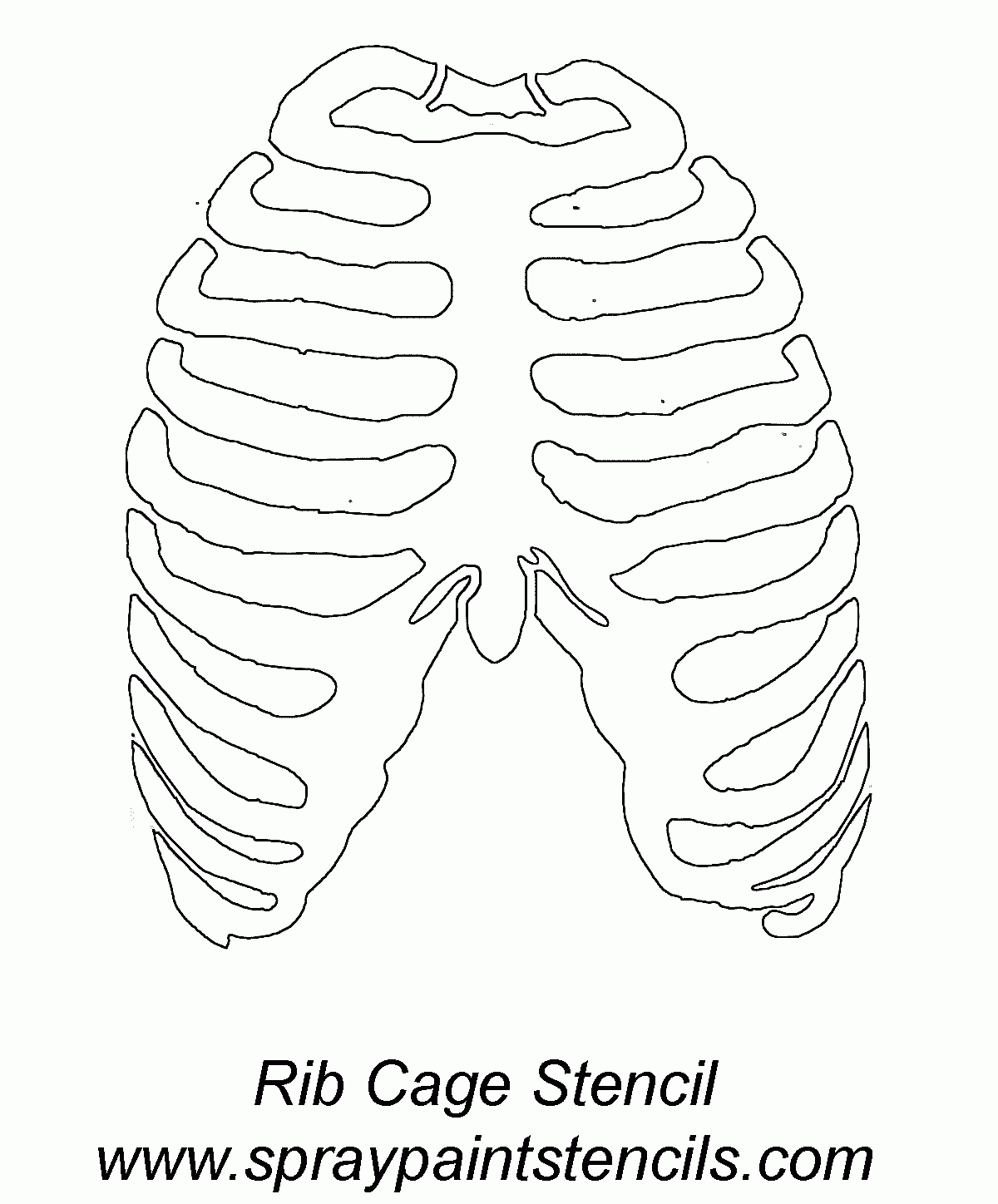 Skeleton Rib Cage Template Printable