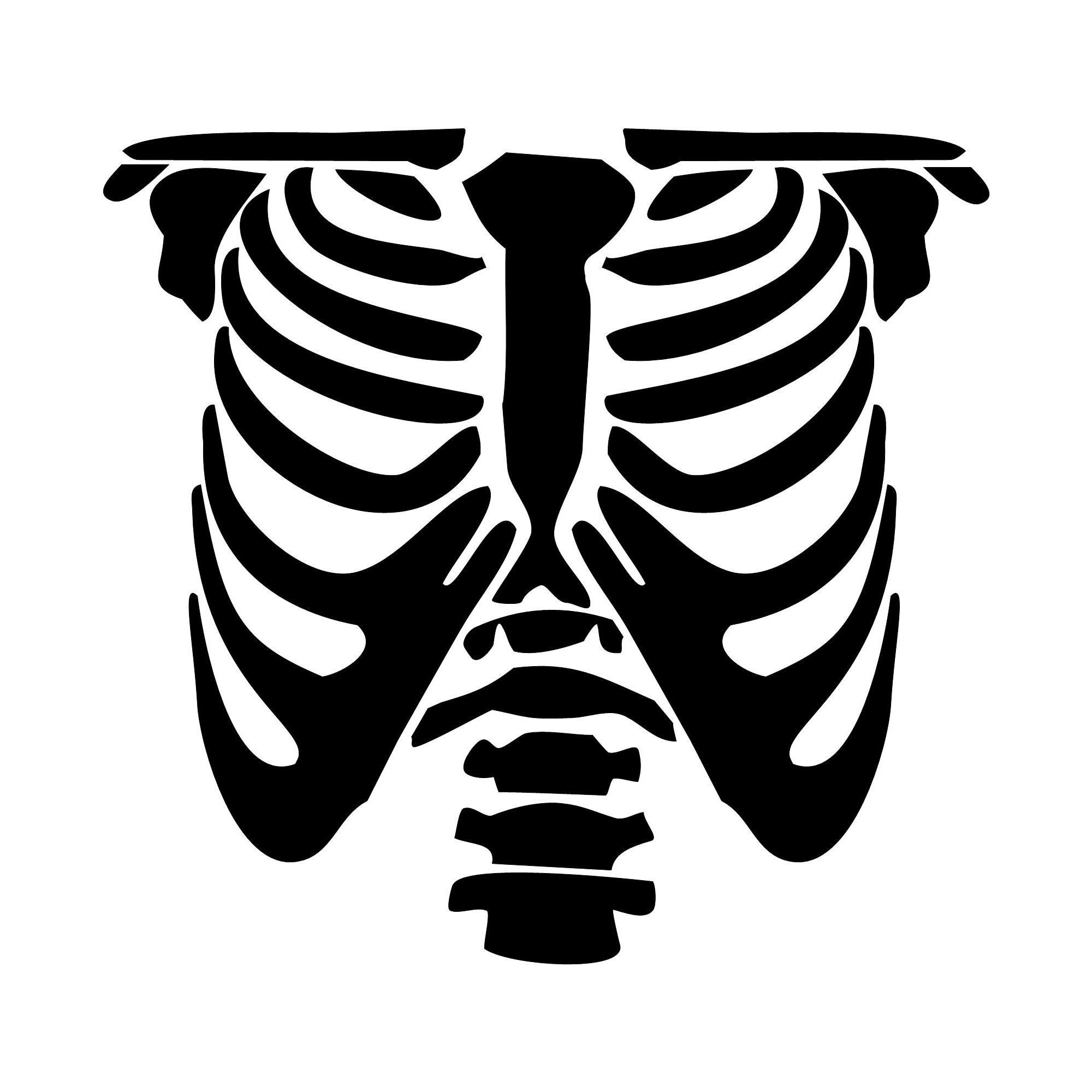 Printable Rib Cage Template